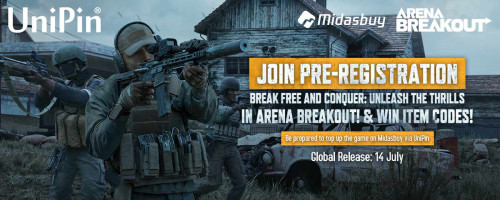 Gabung Pre-Register Arena Breakout! Top Up #PakeUniPinCredits, Raih 10.000 UniPin Credits + Kode Item Gratis